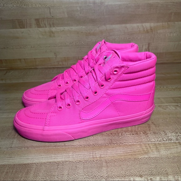 Vans Shoes - Vans Sk8 Hi Hot Pink Womens 9 Mens 7.5 Monochrome 721454 High Top Skate Shoes